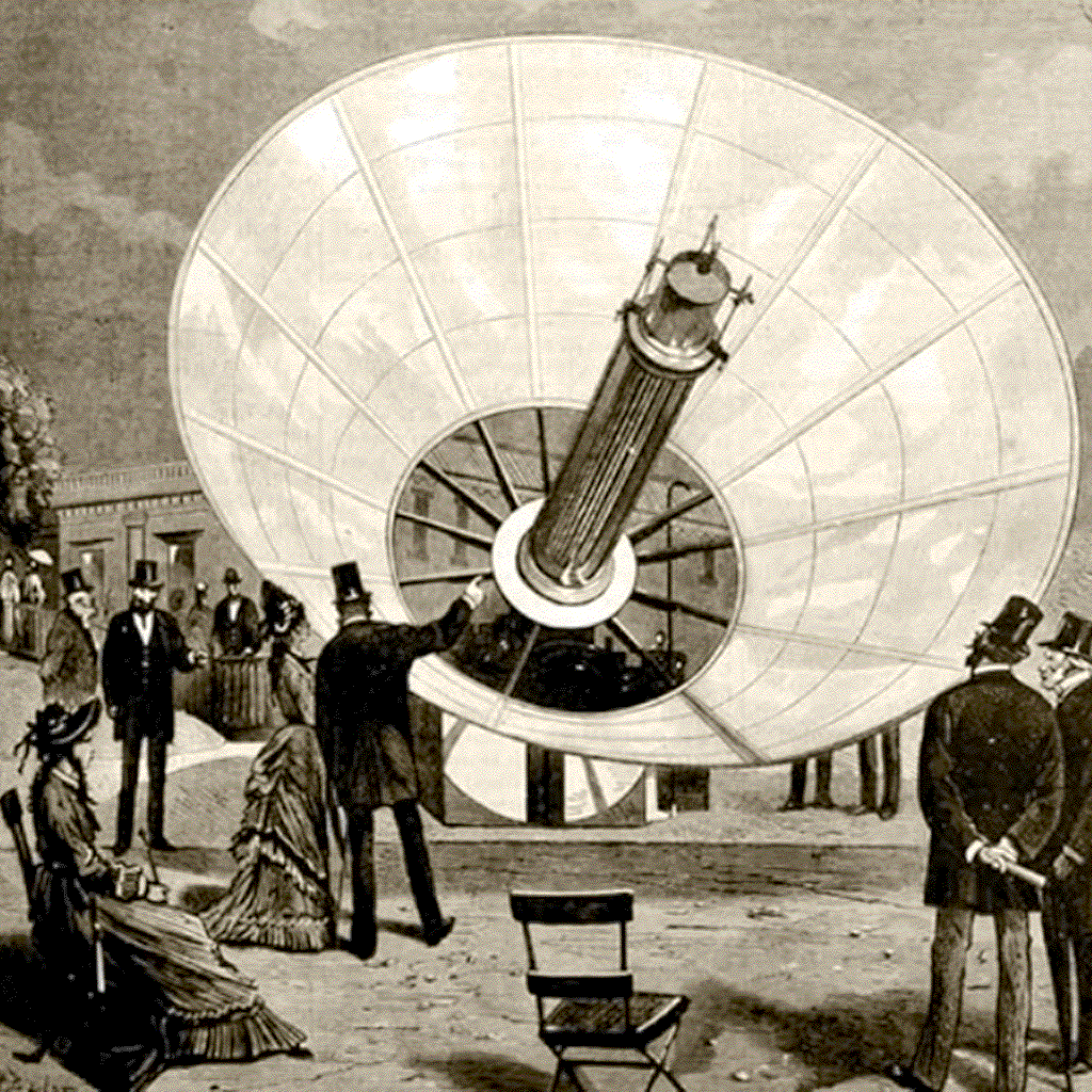 Огюст Мушо. Мушо концентратор солнечной энергии. Солнечный концентратор Огюста Мушо. 1878 Солнечная печь Мушо. Прототип солнца